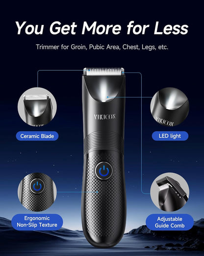 The Precision Pro Body Groomer – Waterproof Ceramic Blade Trimmer