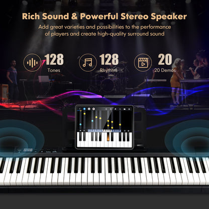 88-Key Electronic Keyboard with Storage Bag for Kids and Adults