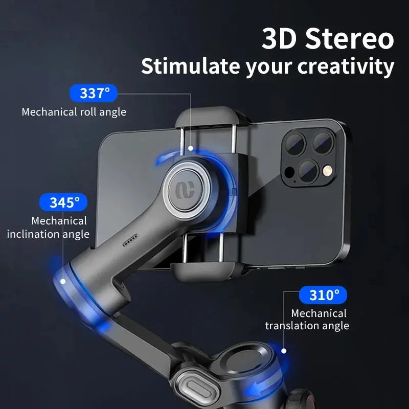 Capture Every Moment with the VlogPro™ SmartXE: The Ultimate 3-Axis AI Face-Tracking Gimbal & Smartphone Stabiliser