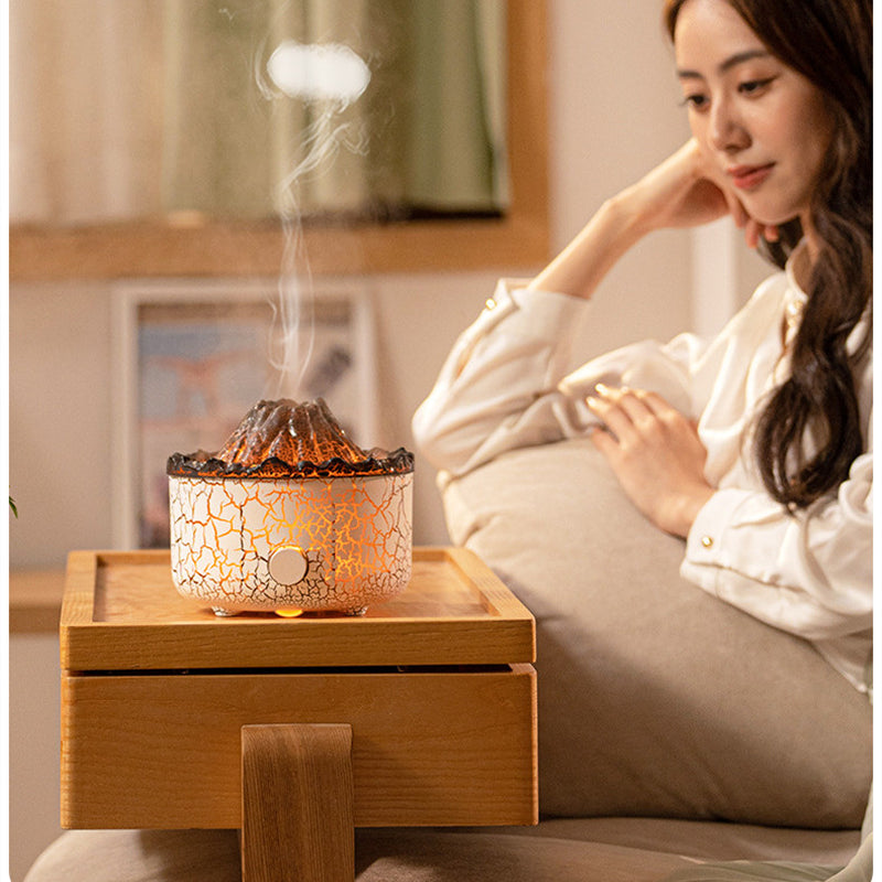 Transform Your Space with the New Creative Volcano Humidifier Aromatherapy Machine - Experience the Magic of Jellyfish Air Flame Diffusion!