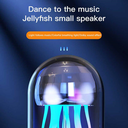 Enchanting 3-in-1 Colorful Jellyfish Lamp: Bluetooth-Compatible Speaker with Clock & Luminous Breathing Light