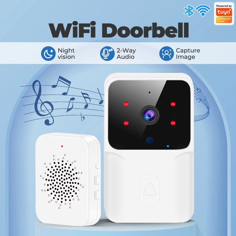 Smart WiFi Video Doorbell — Tuya Compatible with Alexa & Google Assistant