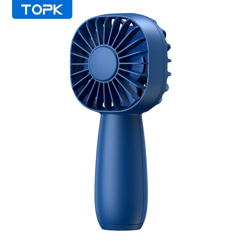 Stay Cool Anywhere with the 1800mAh Mini Portable USB Electric Fan - Rechargeable Handheld Fan with 3 Speed Options for Ultimate Comfort