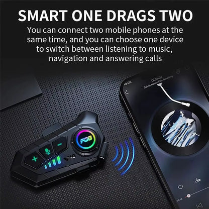 Revolutionary Bluetooth 5.3 Helmet Headset - Wireless, Waterproof, and Perfect for Hands-Free Calls and Music on Your Motorcycle!
