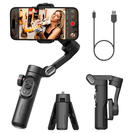 Capture Every Moment with the VlogPro™ SmartXE: The Ultimate 3-Axis AI Face-Tracking Gimbal & Smartphone Stabiliser