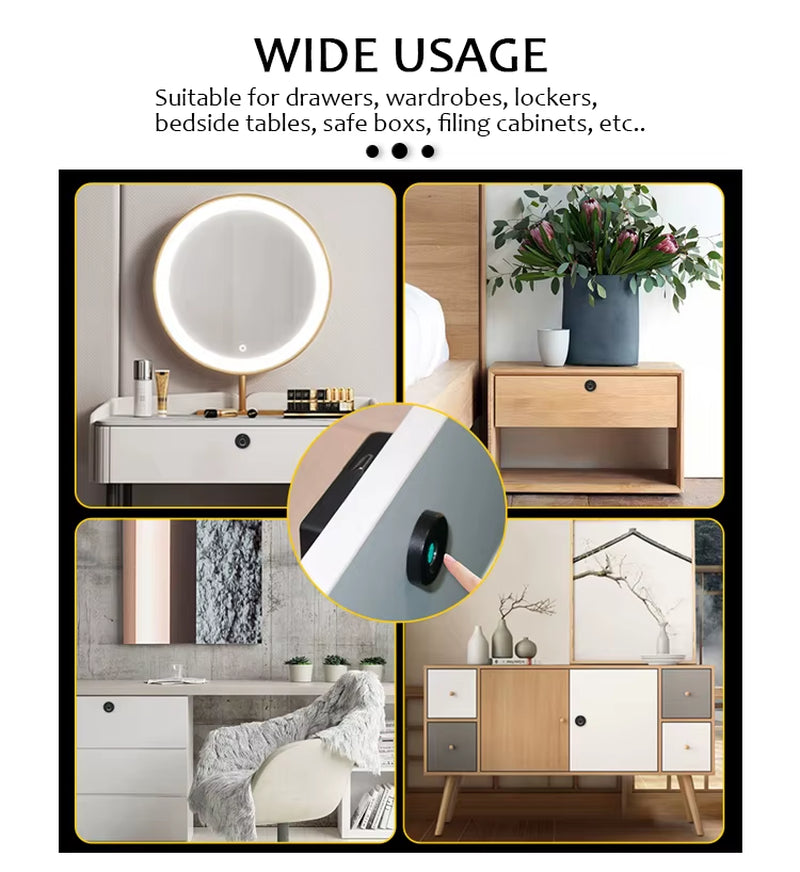 Revolutionize Your Security with the Smart Fingerprint Drawer Lock - Tuya Enabled and Biometric Access