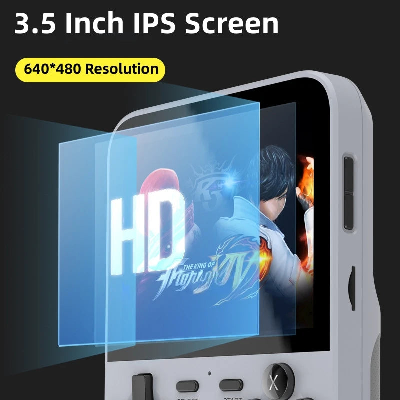 D007 Plus/X6: Ultimate 3.5" IPS Dual Joystick Handheld Game Console with 10,000+ Retro Games