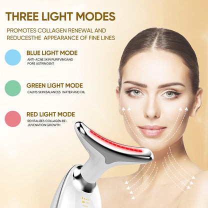 Revitalize Your Skin with the Electric Face Massager - High Frequency Vibration Device for Firming and Wrinkle Removal with 3 Light Modes