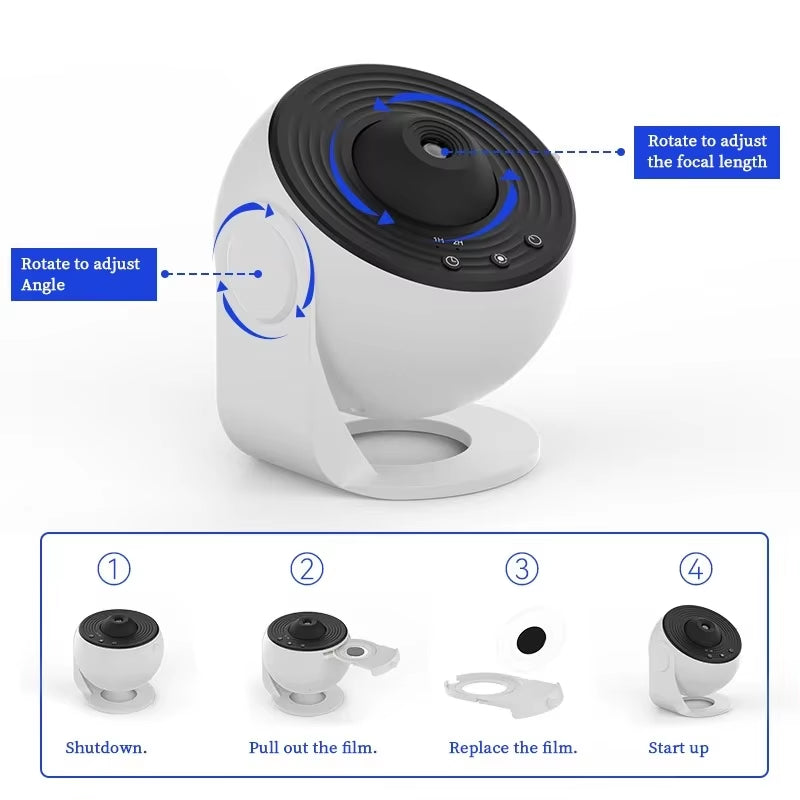Cosmic Galaxy Projector – Immersive 360° Starry Sky Night Light