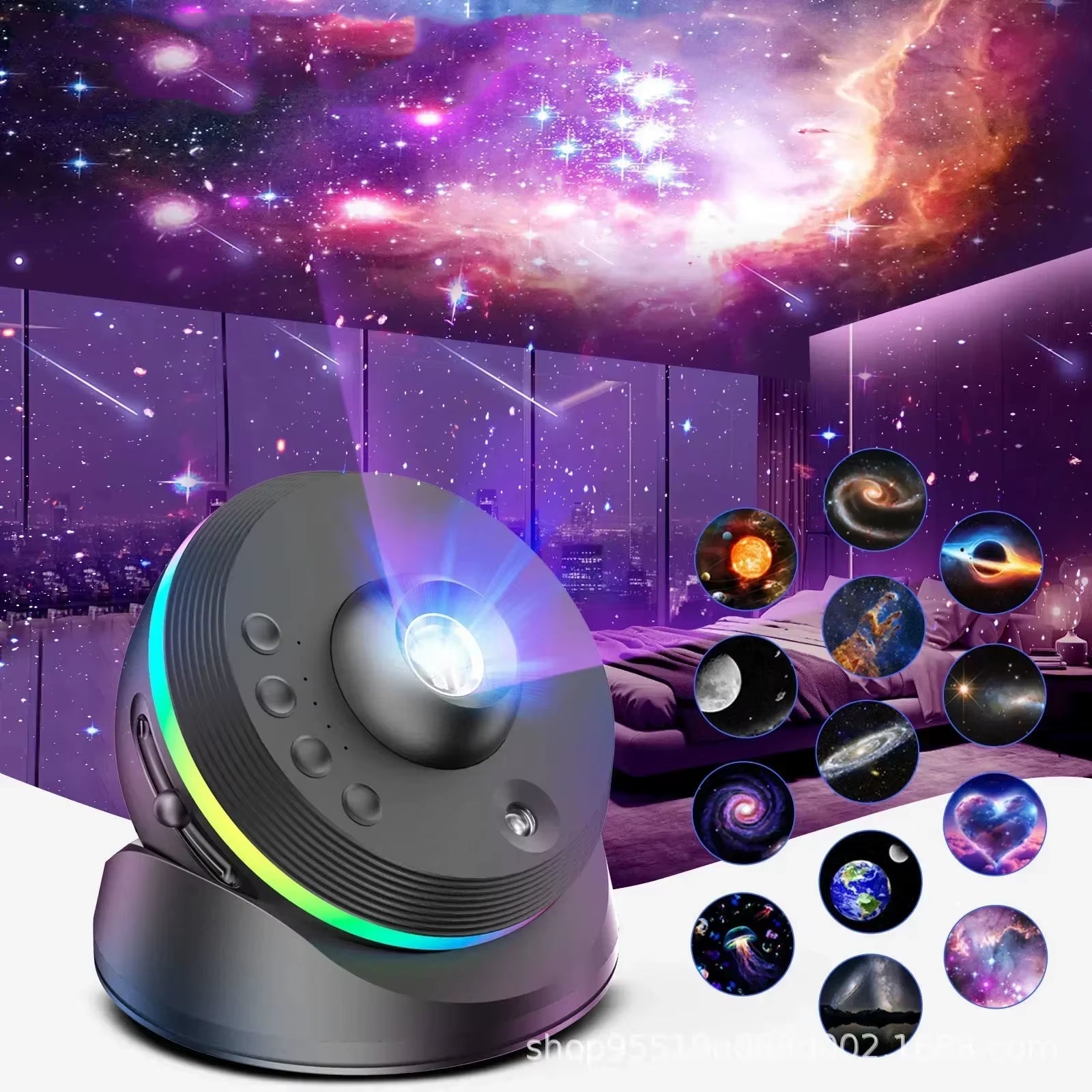 LED Night Light Galaxy Star Projector 4K HD 13 in 1 Planetarium Projector 360° Rotation for Bedroom Decor 