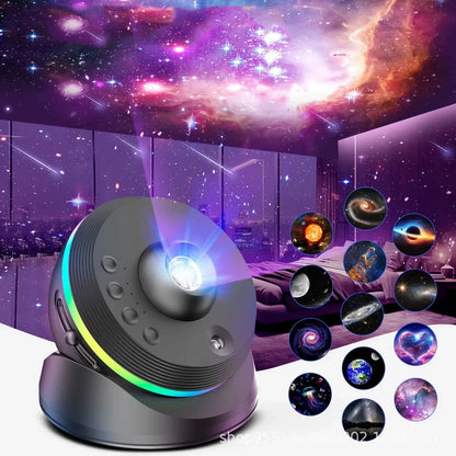 LED Night Light Galaxy Star Projector 4K HD 13 in 1 Planetarium Projector 360° Rotation for Bedroom Decor 