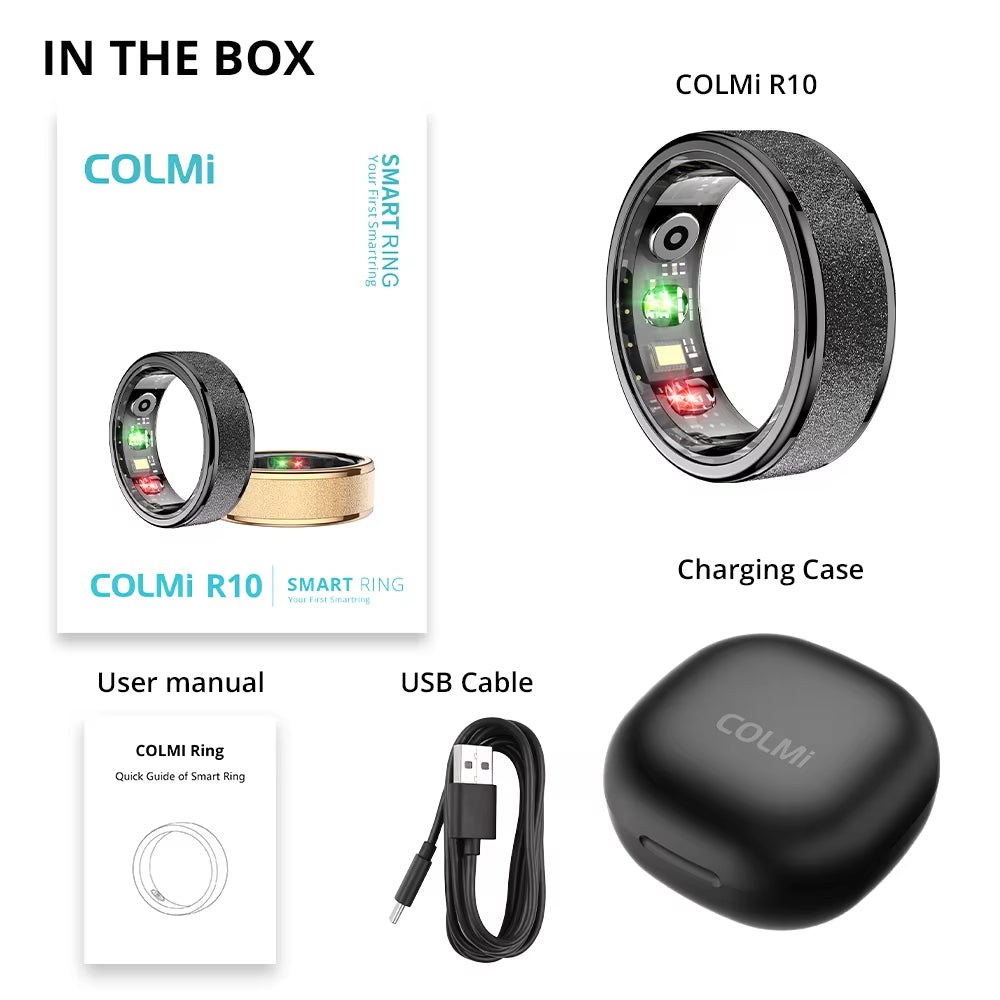 NovaRing™ R10: Professional Smart Ring with Health Tracking & Portable Charging Case