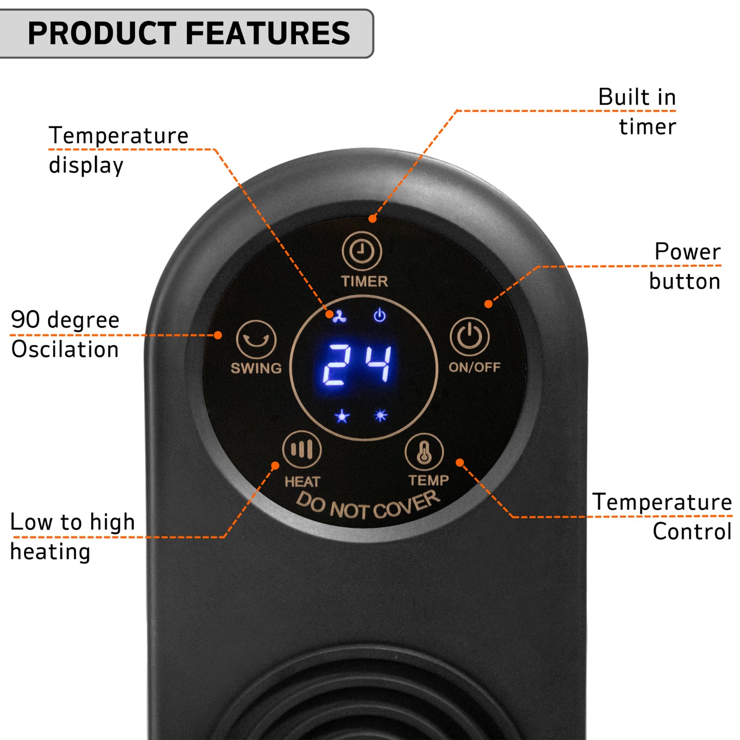 Nuovva Energy-Efficient Ceramic Tower Fan and Heater