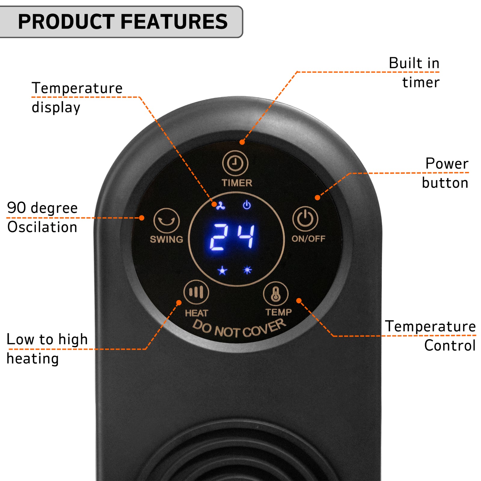 Nuovva Energy-Efficient Ceramic Tower Fan and Heater