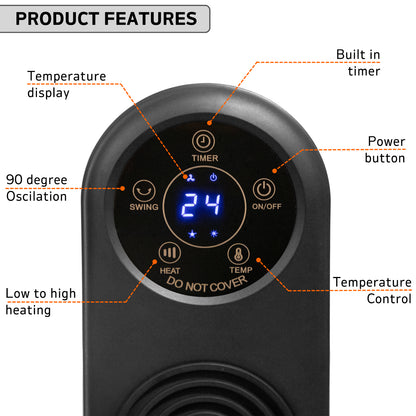 Nuovva Energy-Efficient Ceramic Tower Fan and Heater