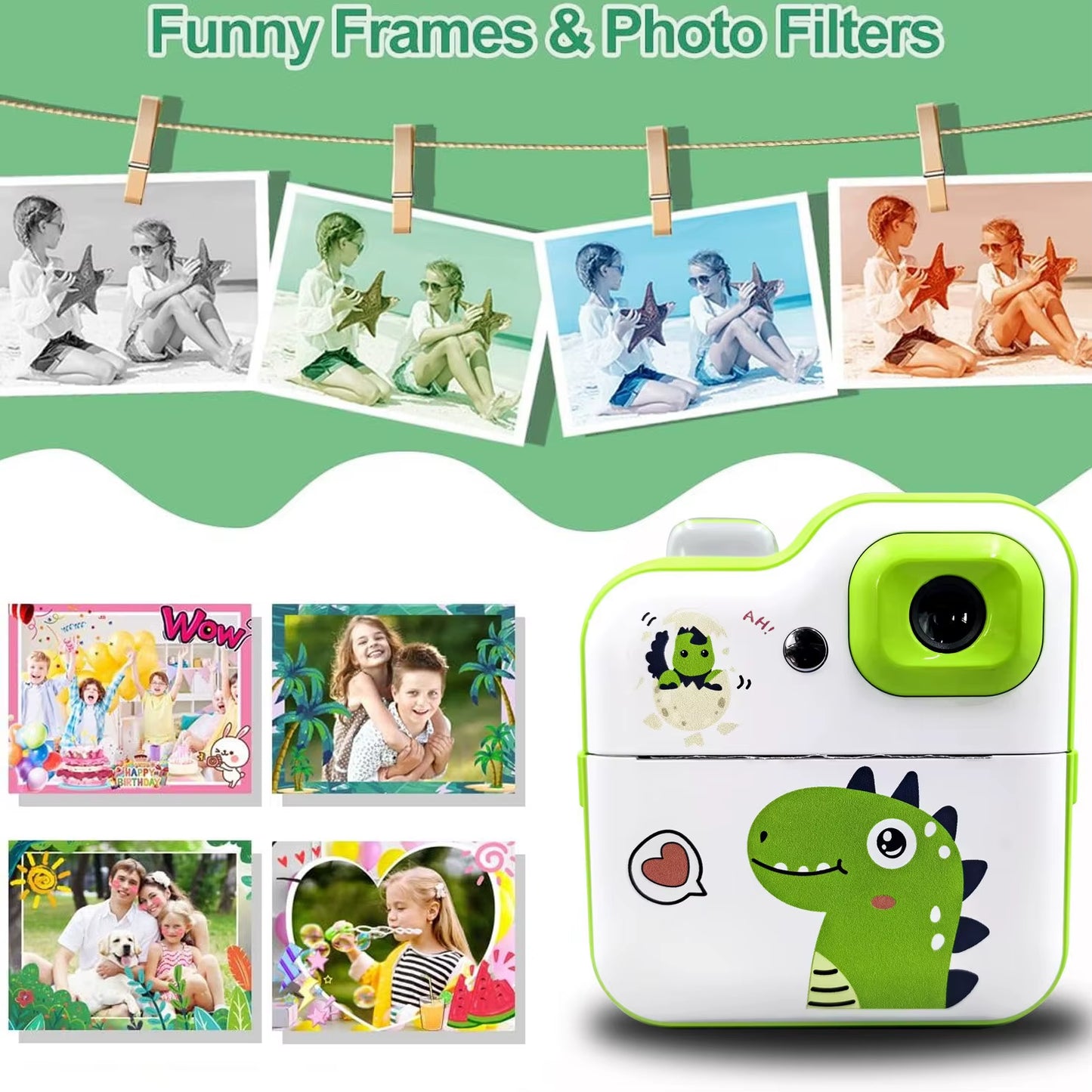 MyFirstShot™ Instant Print Camera – Zero-Ink Digital Camera for Kids